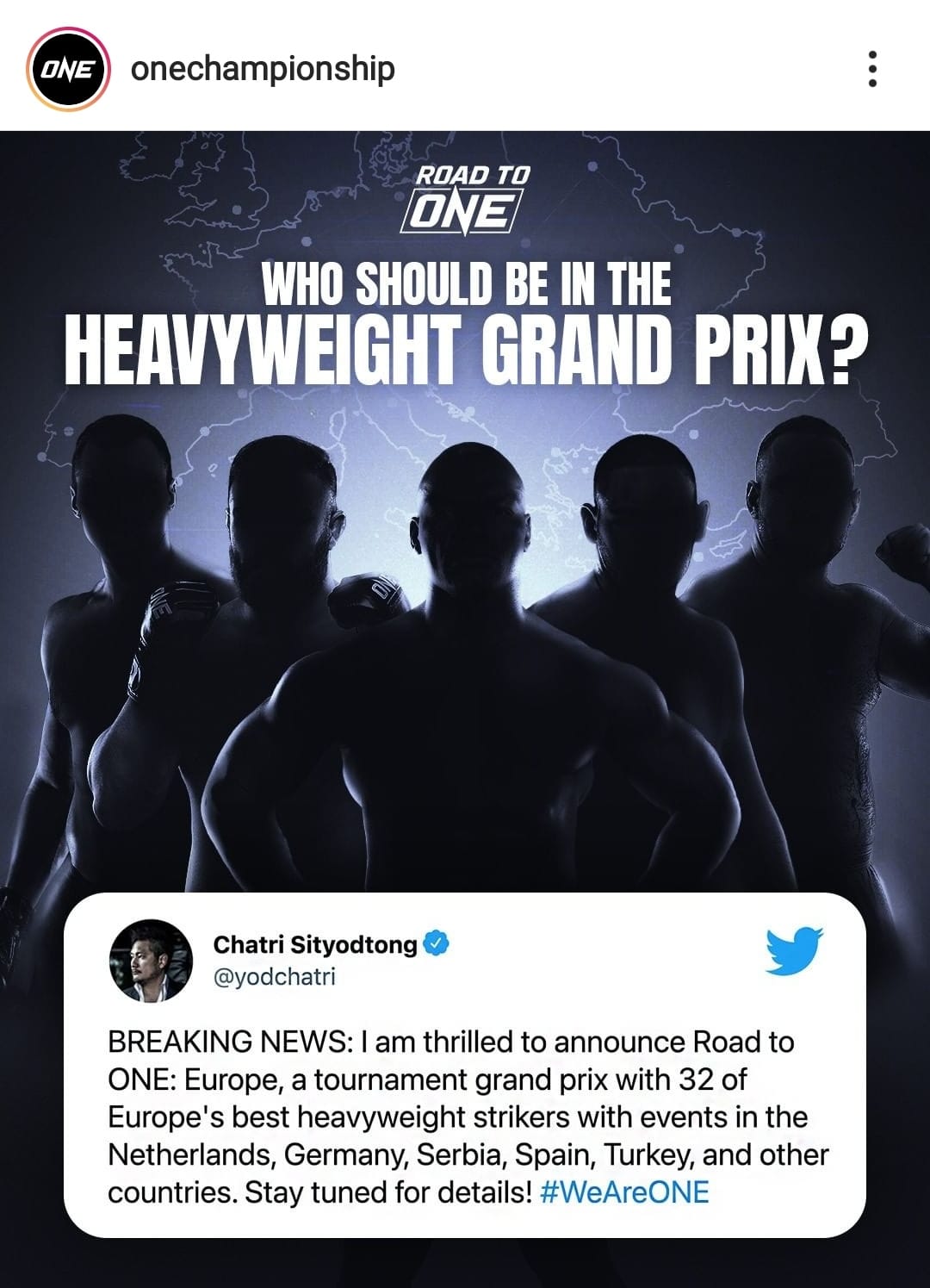 ONE CHAMPIONSHIP A CACCIA DI TALENTI IN EUROPA.﻿