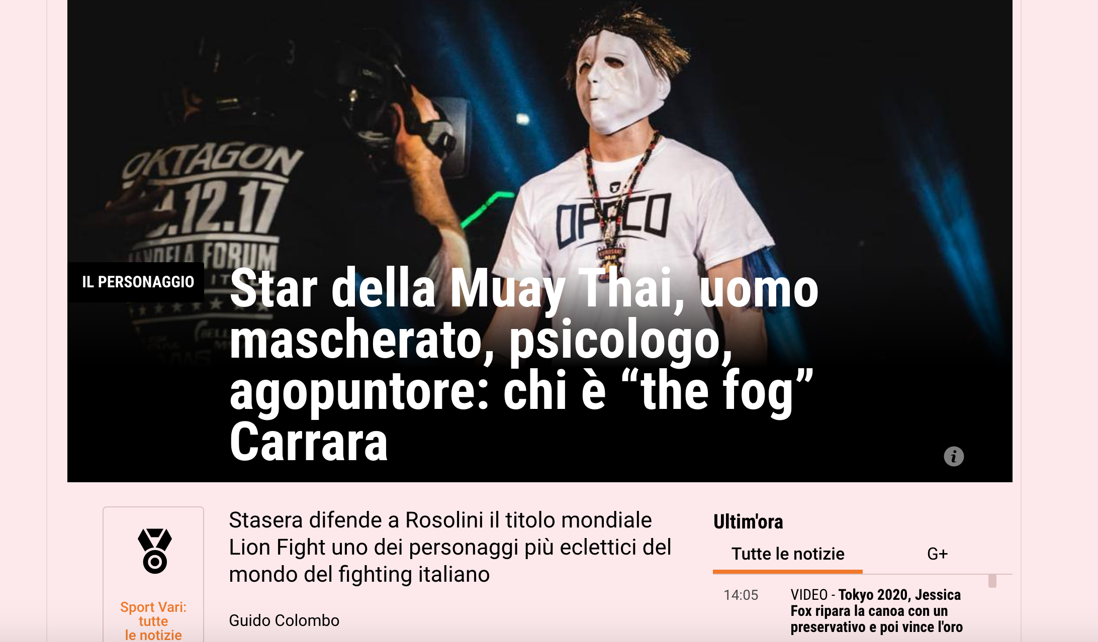 LA GAZZETTA INCORONA LA GRANDE MUAY THAI TARGATA EVOLUTION FIGHT REGINA DELL’ESTATE.