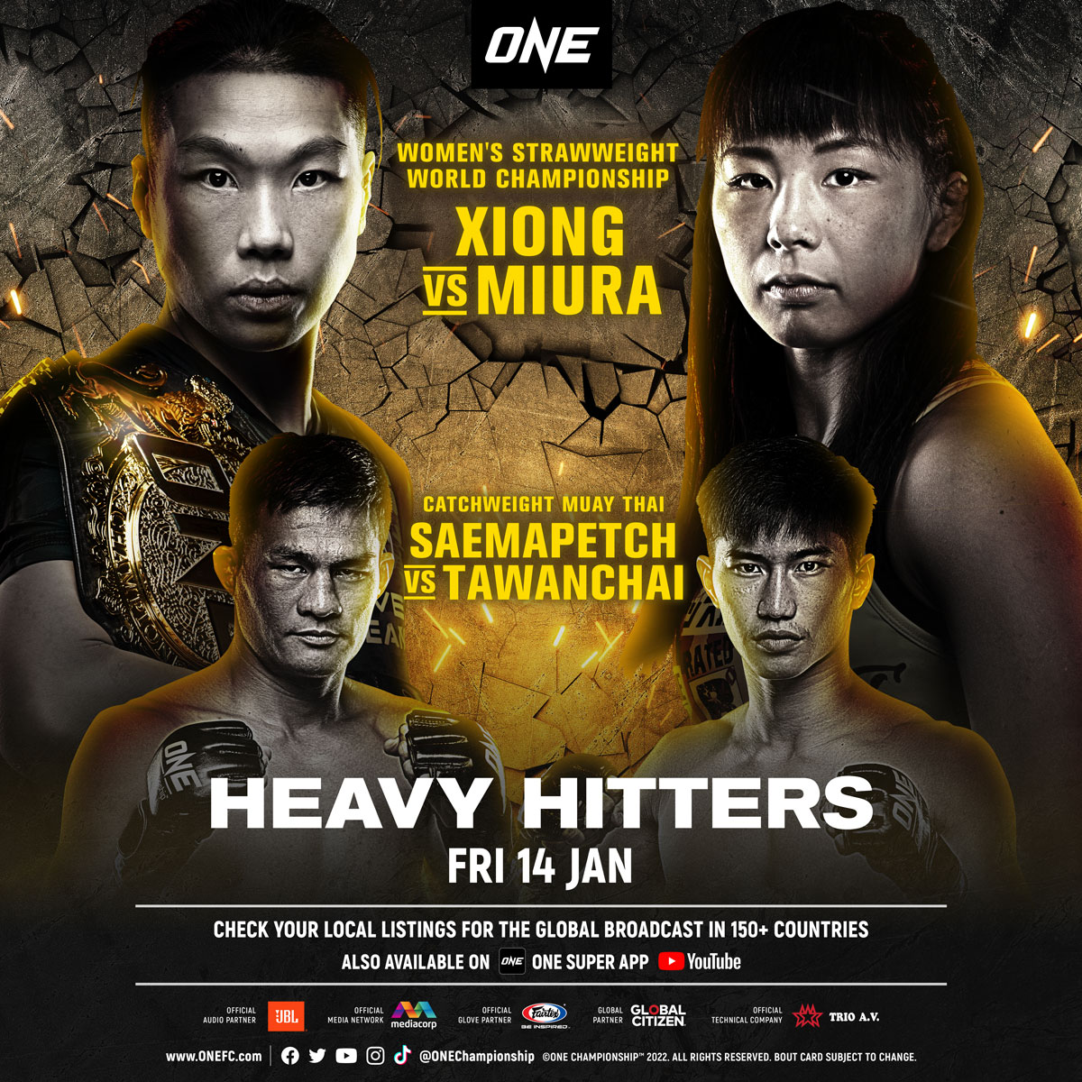 ONE CHAMPIONSHIP HEAVY HITTERS IN DIRETTA OGGI!
