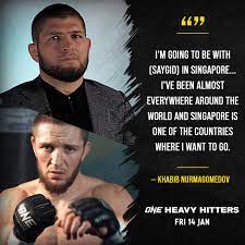 KHABIB NUMAGOMEDOV OSPITE A ONE CHAMPIONSHIP.