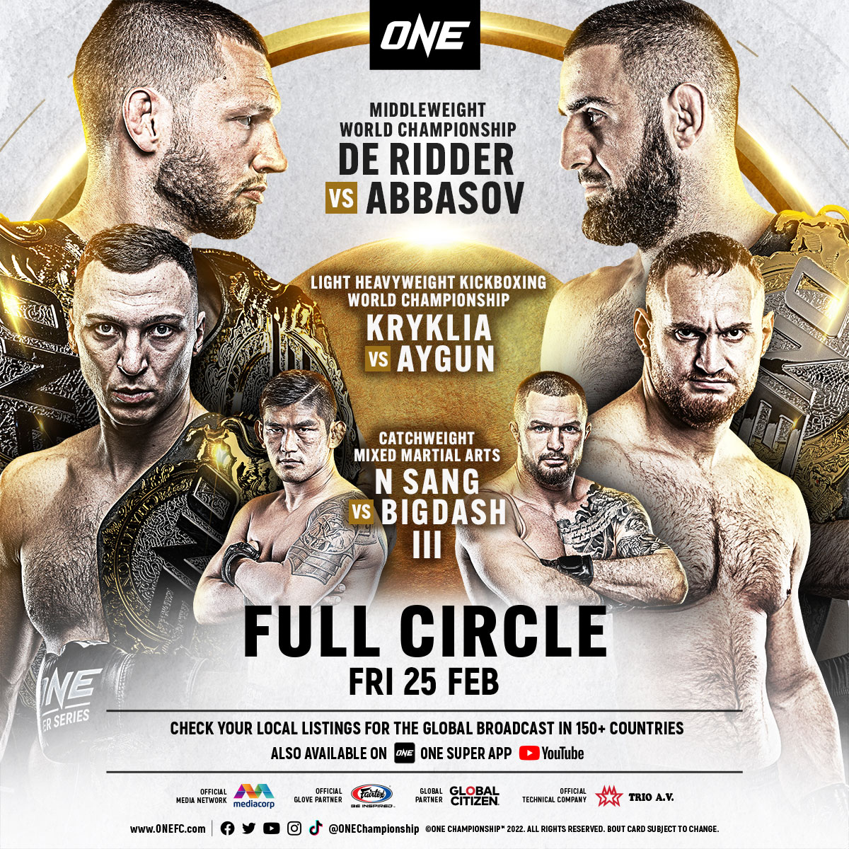 ONE CHAMPIONSHIP FULL CIRCLE: SPETTACOLO PURO IN DIRETTA.