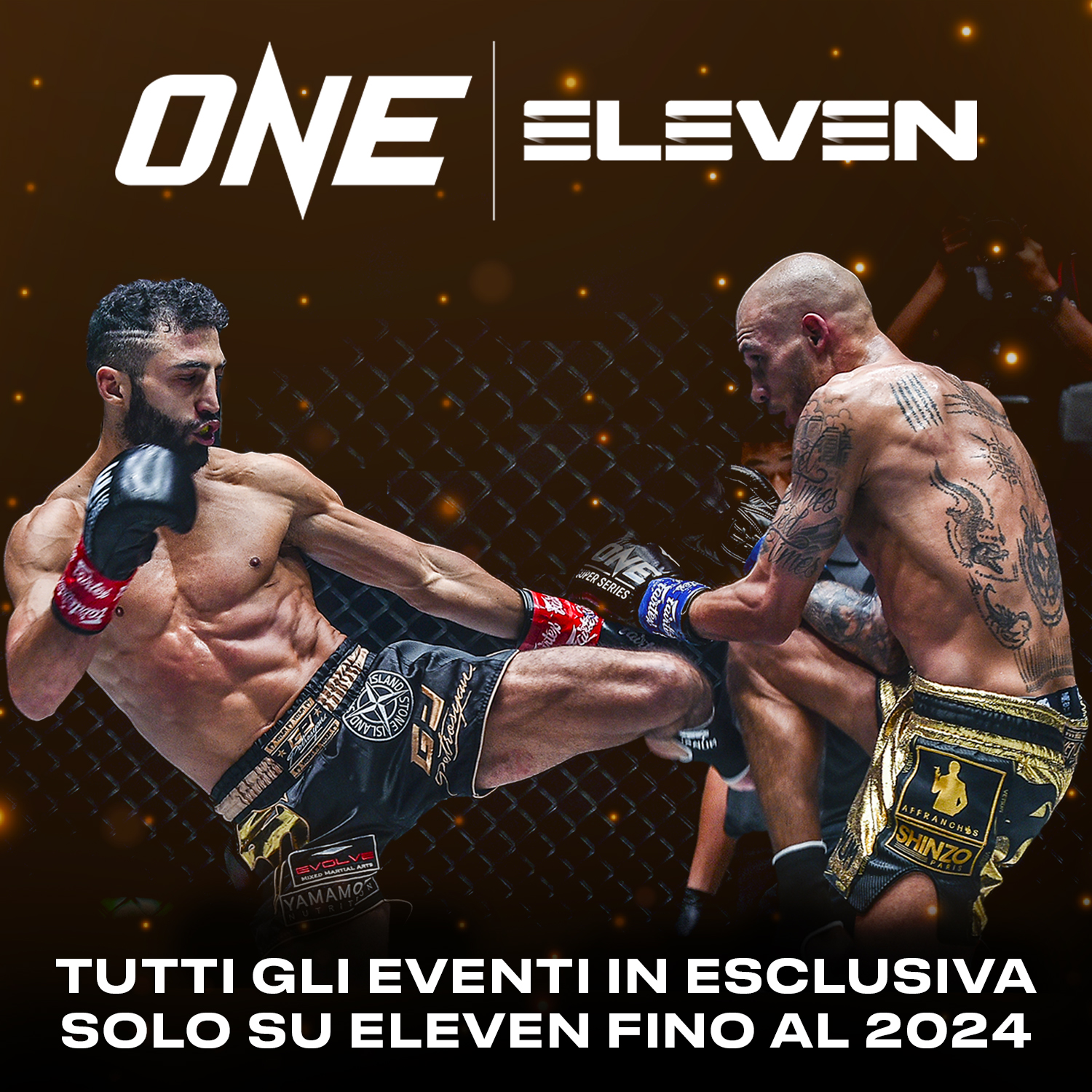 ELEVEN SPORTS e One Championship siglano una partnership esclusiva per la trasmissione di tutti gli shows e dei contenuti originali della promotion mondiale fino al 2024