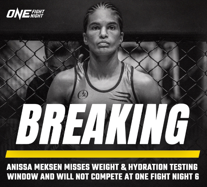ONE FIGHT NIGHT 6: ANISSA MEKSEN NON PASSA IL PESO.