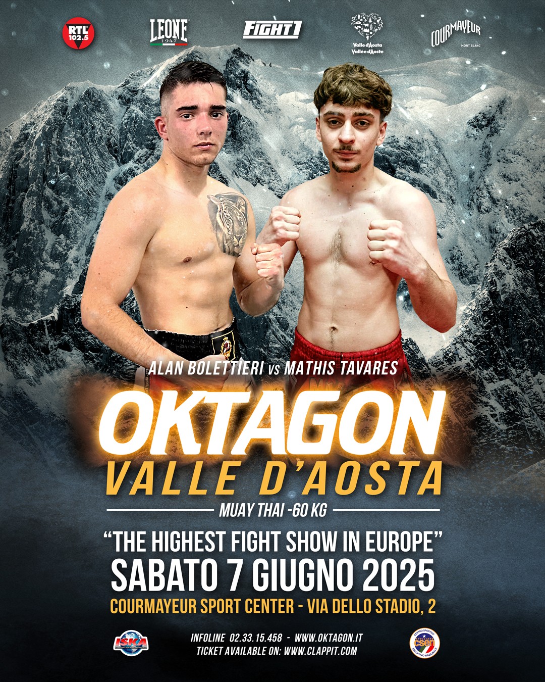 OKTAGON VALLE D’AOSTA: BOLETTIERI vs TAVARES