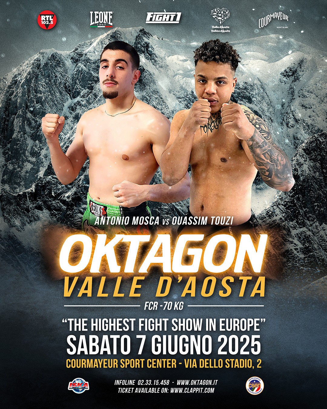 OKTAGON VALLE D’AOSTA: MOSCA vs OUASSIM