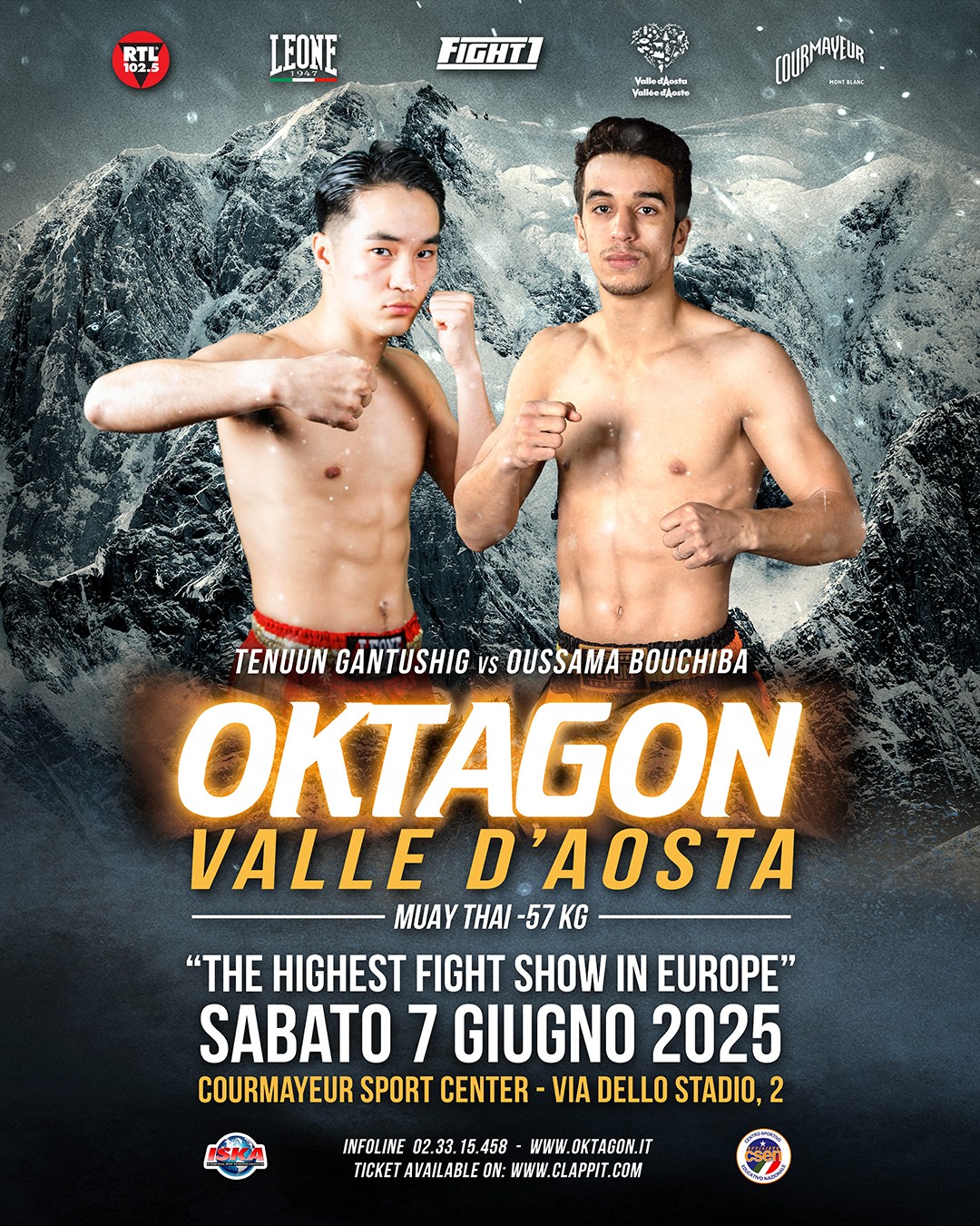 OKTAGON VALLE D’AOSTA: GANTUSHIG vs BOUCHIBA