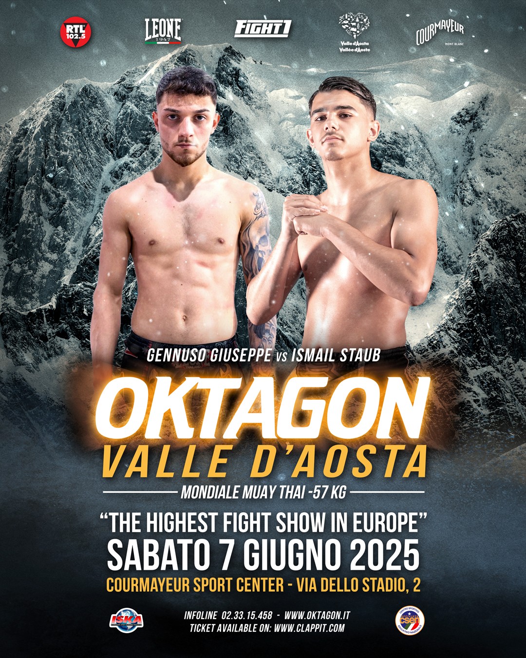 OKTAGON VALLE D’AOSTA: GENNUSO vs STAUB