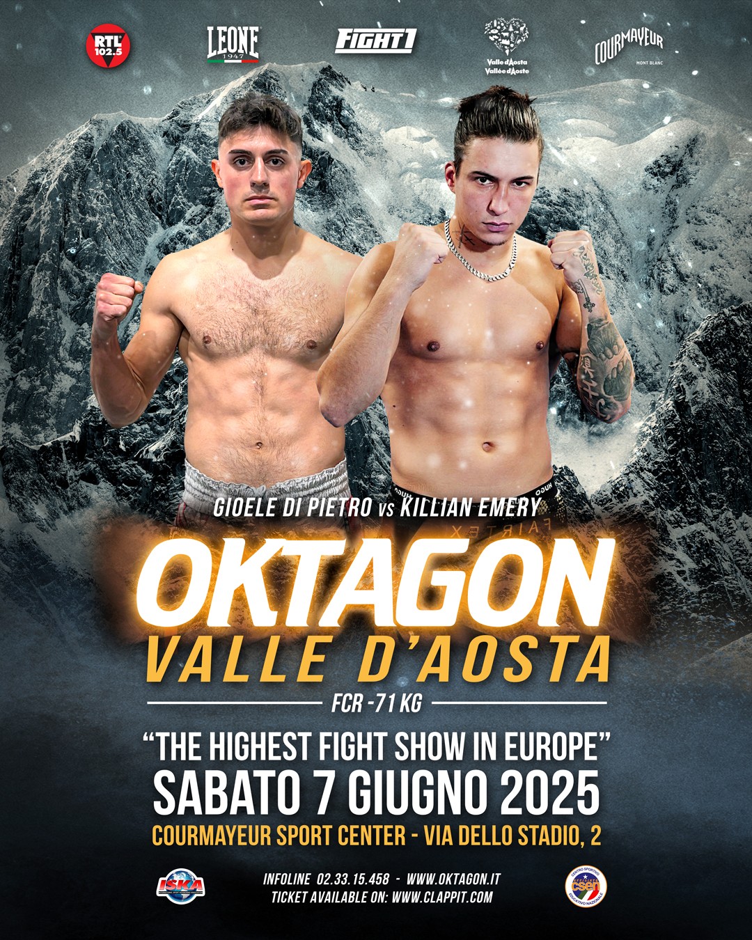 OKTAGON VALLE D’AOSTA: KILLIAN vs DI PIETRO