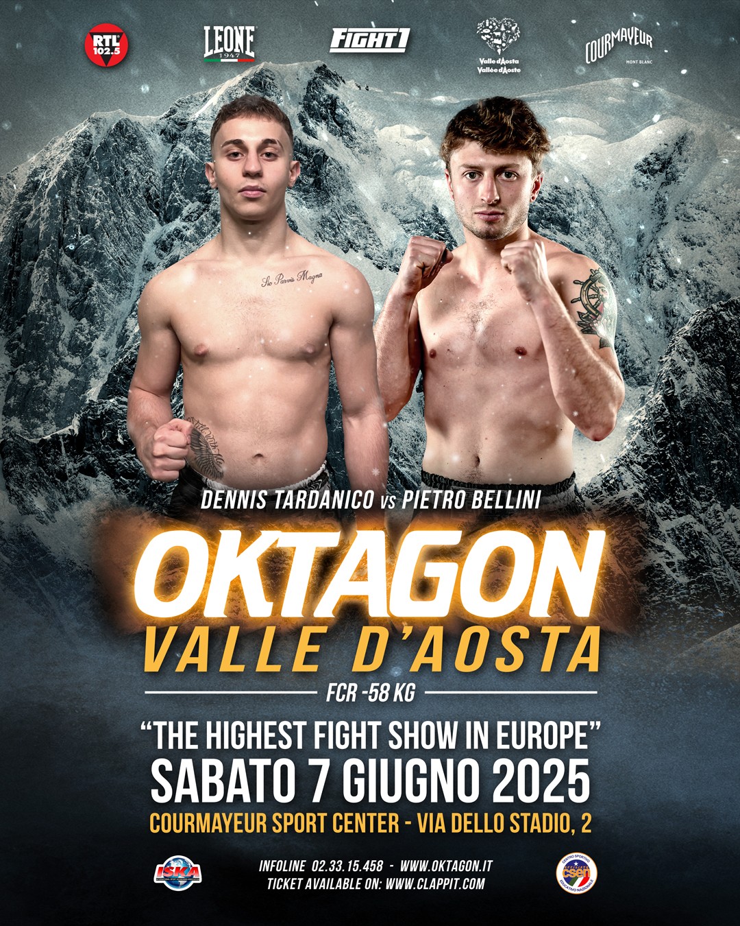 OKTAGON VALLE D’AOSTA: BELLINI vs TARDANICO