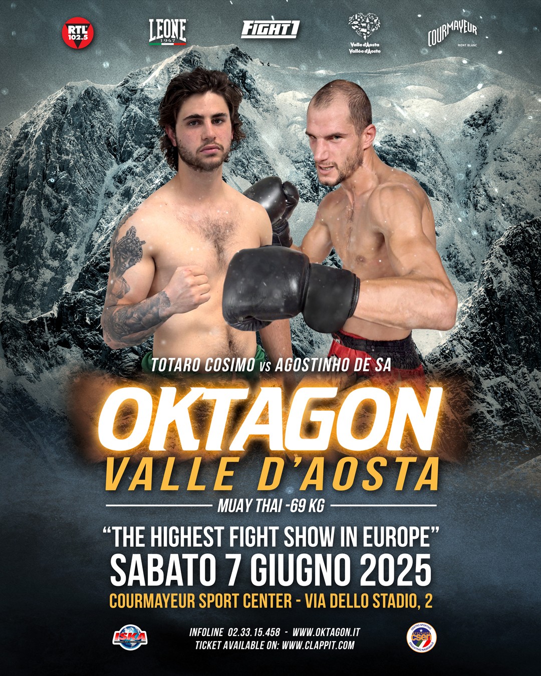 OKTAGON VALLE D’AOSTA: TOTARO vs DE SA