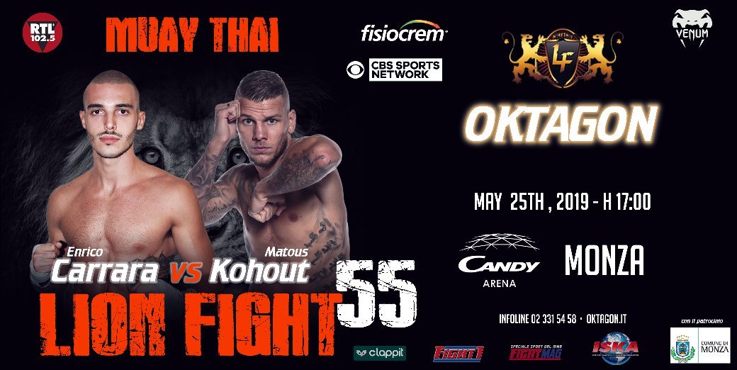 INTERNATIONAL CHALLENGEMatous Kohout (CZ) vs Enrico Carrara (ITA)+ 2 INTERNATIONAL FIGHTS